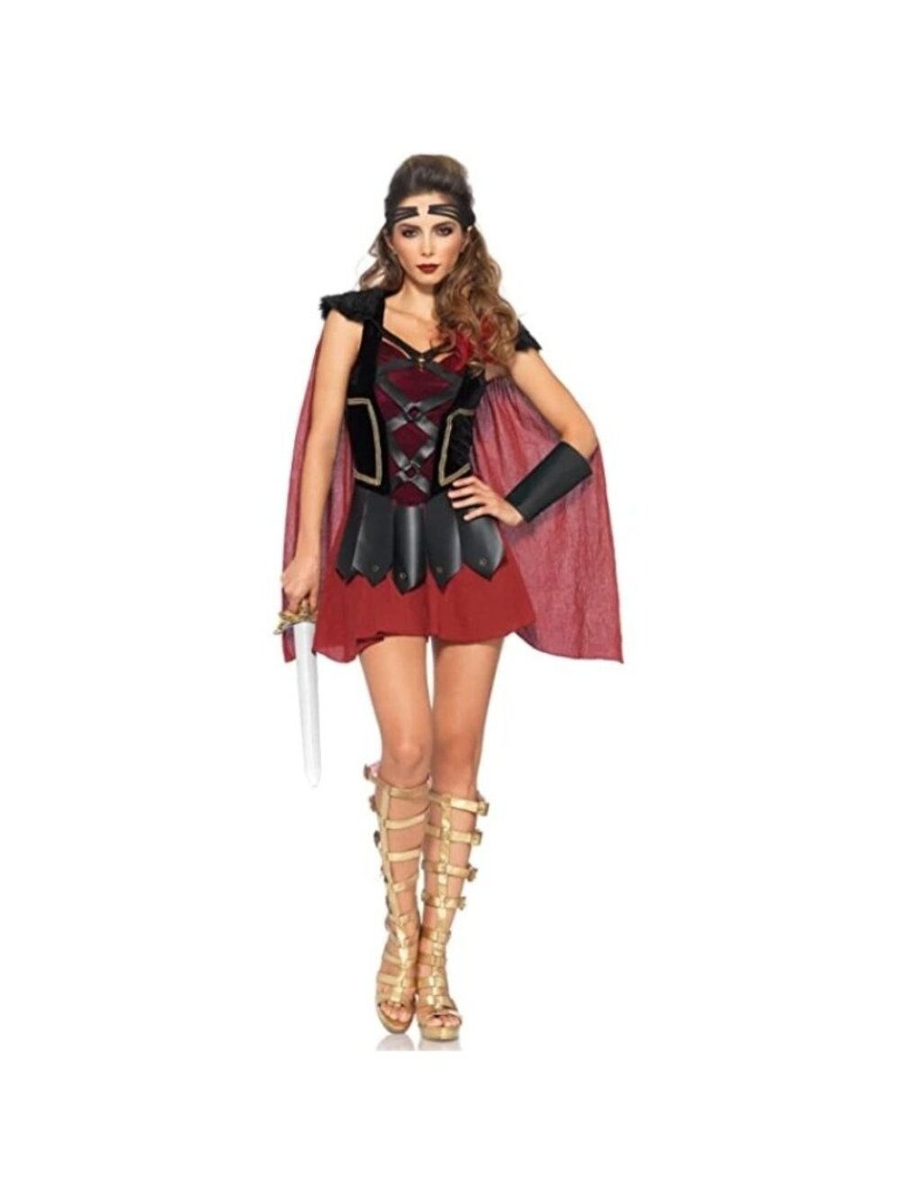 NEW Leg Avenue Trojan Warrior Costume S/M 4-Piece Set Dress Cape Wrist Cuff ect